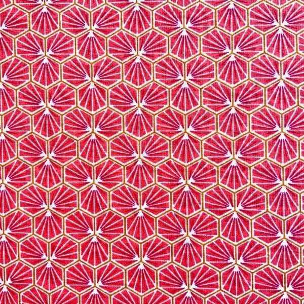 Riad Extra Wide Acrylic Oilcloth in Hot Corail